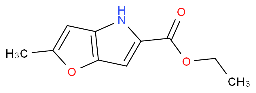 ethyl 2-methyl-4H-furo[3,2-b]pyrrole-5-carboxylate_分子结构_CAS_80709-78-0