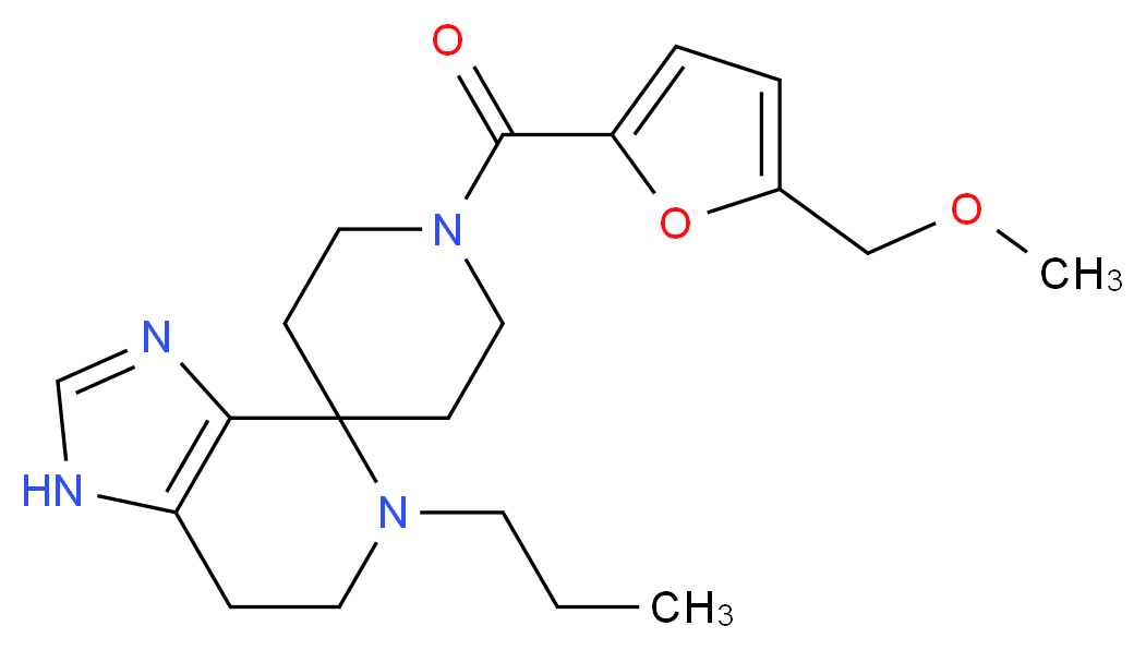 1'-[5-(methoxymethyl)-2-furoyl]-5-propyl-1,5,6,7-tetrahydrospiro[imidazo[4,5-c]pyridine-4,4'-piperidine]_分子结构_CAS_)