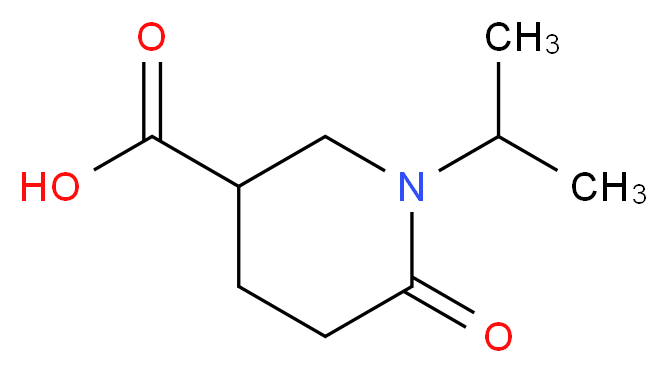 6-oxo-1-(propan-2-yl)piperidine-3-carboxylic acid_分子结构_CAS_915922-33-7