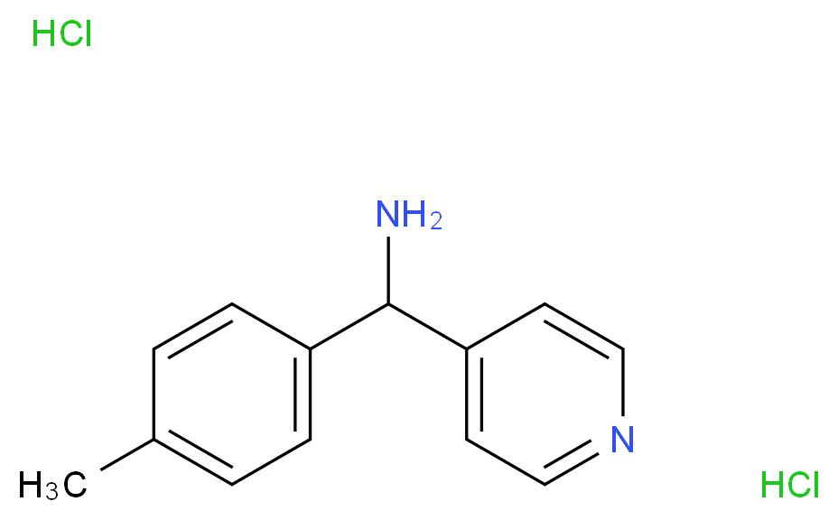 C-Pyridin-4-yl-C-p-tolyl-methylamine dihydrochloride_分子结构_CAS_)