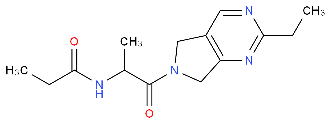 N-[2-(2-ethyl-5,7-dihydro-6H-pyrrolo[3,4-d]pyrimidin-6-yl)-1-methyl-2-oxoethyl]propanamide_分子结构_CAS_)