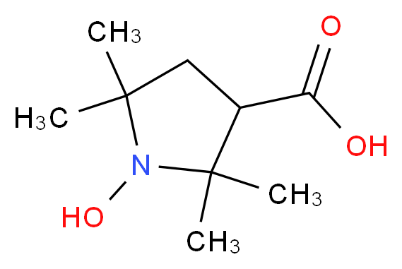 1-hydroxy-2,2,5,5-tetramethylpyrrolidine-3-carboxylic acid_分子结构_CAS_2154-68-9