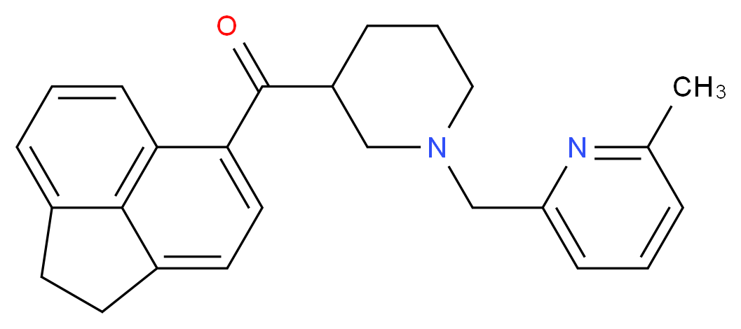 1,2-dihydro-5-acenaphthylenyl{1-[(6-methyl-2-pyridinyl)methyl]-3-piperidinyl}methanone_分子结构_CAS_)