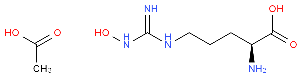 (2S)-2-amino-5-(3-hydroxycarbamimidamido)pentanoic acid; acetic acid_分子结构_CAS_53598-01-9