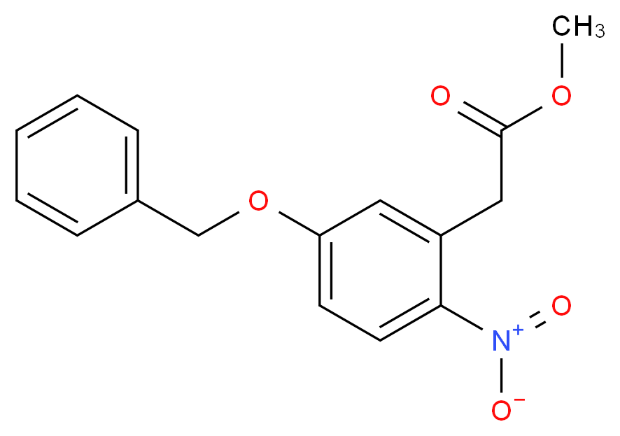 (5-Benzyloxy-2-nitro-phenyl)-acetic acid methyl ester_分子结构_CAS_1082040-76-3)