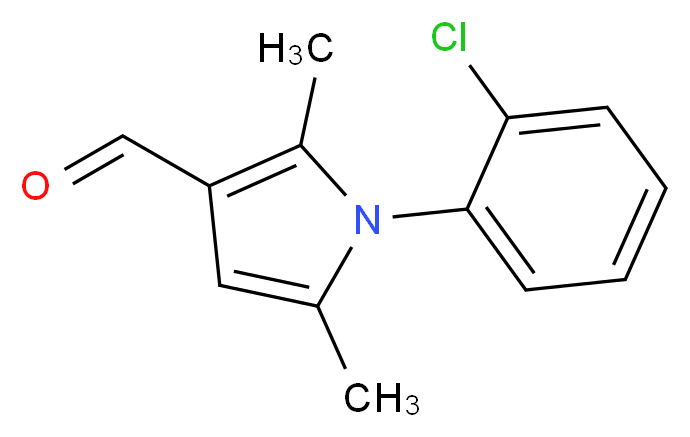 1-(2-chlorophenyl)-2,5-dimethyl-1H-pyrrole-3-carbaldehyde_分子结构_CAS_119673-49-3)