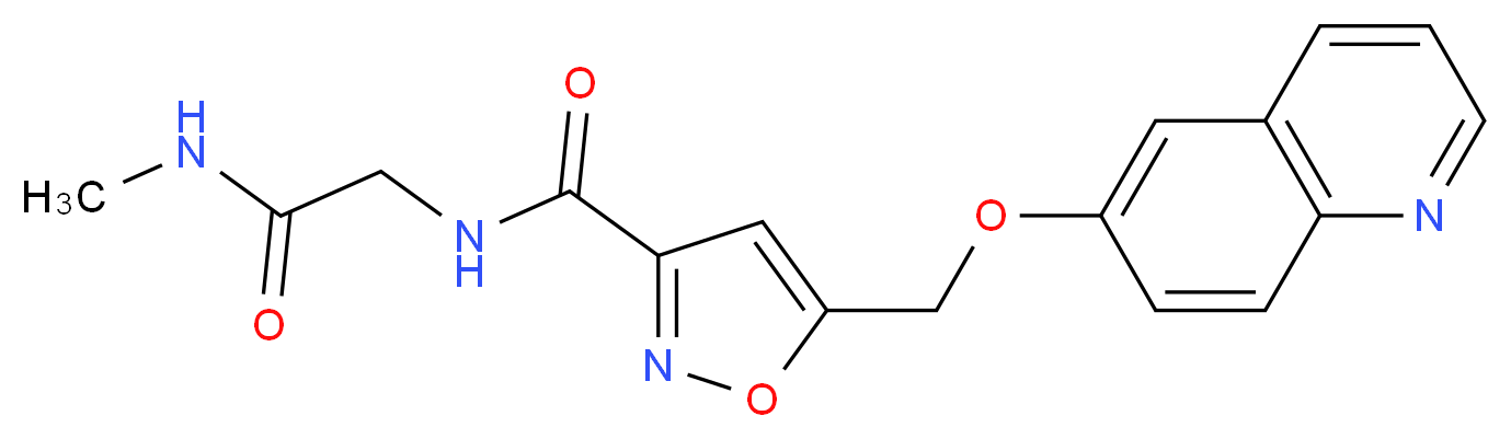 N-[2-(methylamino)-2-oxoethyl]-5-[(quinolin-6-yloxy)methyl]isoxazole-3-carboxamide_分子结构_CAS_)