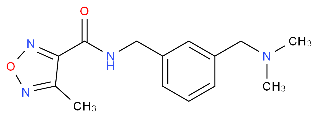 N-{3-[(dimethylamino)methyl]benzyl}-4-methyl-1,2,5-oxadiazole-3-carboxamide_分子结构_CAS_)
