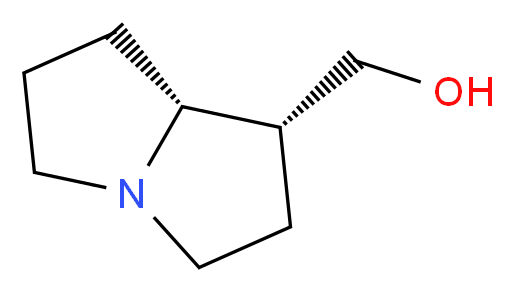 (1R,7aS)-hexahydro-1H-pyrrolizin-1-ylmethanol_分子结构_CAS_526-64-7