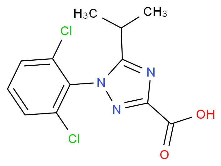 1-(2,6-dichlorophenyl)-5-(propan-2-yl)-1H-1,2,4-triazole-3-carboxylic acid_分子结构_CAS_)