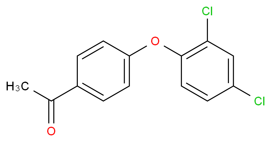 1-[4-(2,4-dichlorophenoxy)phenyl]ethan-1-one_分子结构_CAS_129644-21-9