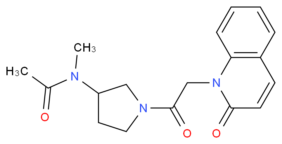 N-methyl-N-{1-[(2-oxoquinolin-1(2H)-yl)acetyl]pyrrolidin-3-yl}acetamide_分子结构_CAS_)