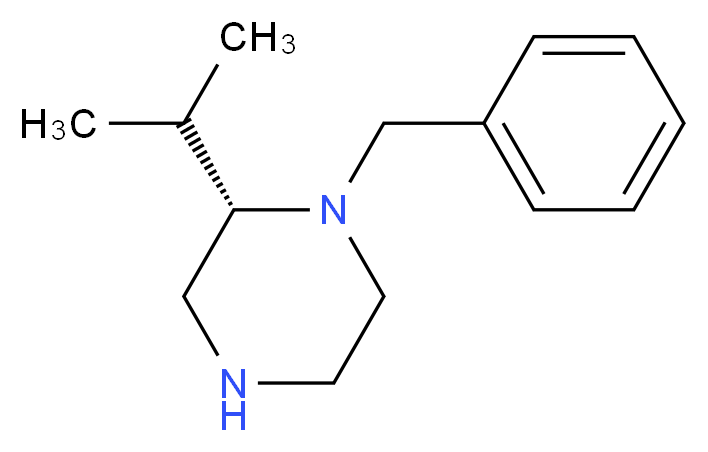 (2S)-1-benzyl-2-(propan-2-yl)piperazine_分子结构_CAS_220663-44-5