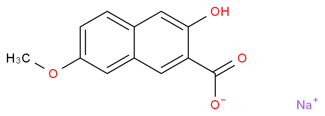 sodium 3-hydroxy-7-methoxynaphthalene-2-carboxylate_分子结构_CAS_347860-33-7