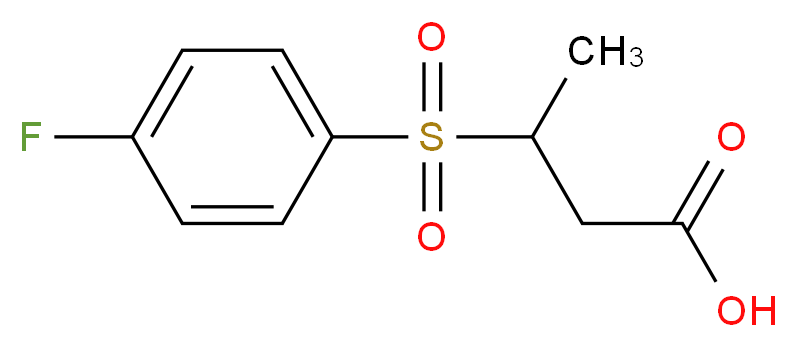 3-[(4-fluorobenzene)sulfonyl]butanoic acid_分子结构_CAS_)