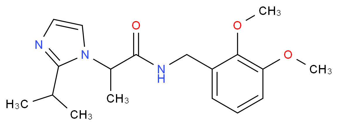 N-(2,3-dimethoxybenzyl)-2-(2-isopropyl-1H-imidazol-1-yl)propanamide_分子结构_CAS_)