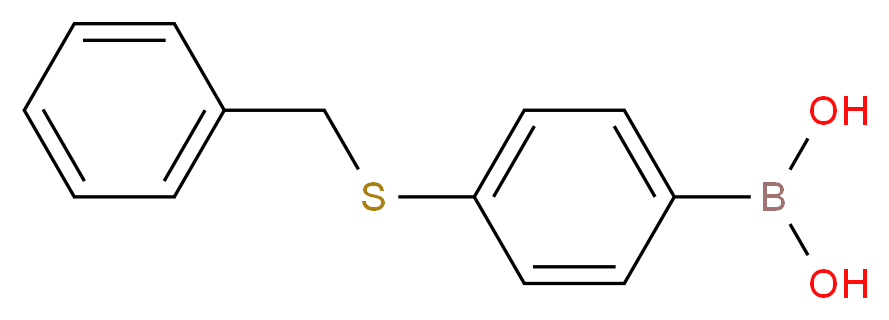 [4-(benzylsulfanyl)phenyl]boronic acid_分子结构_CAS_1005207-32-8