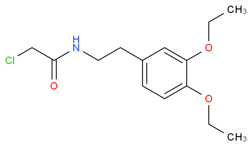 2-Chloro-N-[2-(3,4-diethoxy-phenyl)-ethyl]-acetamide_分子结构_CAS_34162-19-1)