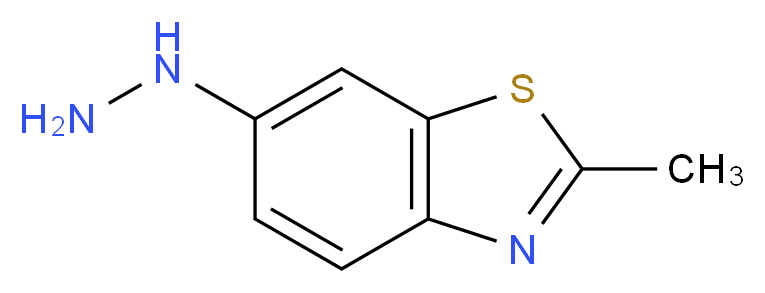 6-hydrazinyl-2-methyl-1,3-benzothiazole_分子结构_CAS_34771-04-5