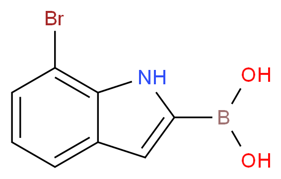 (7-bromo-1H-indol-2-yl)boronic acid_分子结构_CAS_957120-89-7