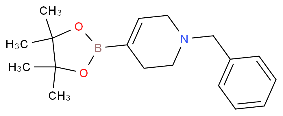 1-Benzyl-4-(4,4,5,5-tetramethyl-1,3,2-dioxaborolan-2-yl)-1,2,3,6-tetrahydropyridine_分子结构_CAS_1048976-83-5)