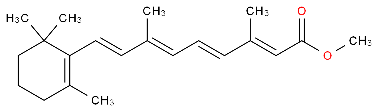 methyl (2E,4E,6E,8E)-3,7-dimethyl-9-(2,6,6-trimethylcyclohex-1-en-1-yl)nona-2,4,6,8-tetraenoate_分子结构_CAS_339-16-2