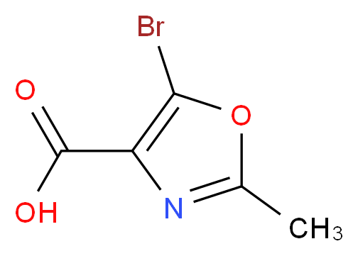 5-bromo-2-methyl-1,3-oxazole-4-carboxylic acid_分子结构_CAS_1209573-86-3