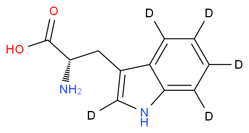 (2S)-2-amino-3-[(2,4,5,6,7-<sup>2</sup>H<sub>5</sub>)-1H-indol-3-yl]propanoic acid_分子结构_CAS_62595-11-3