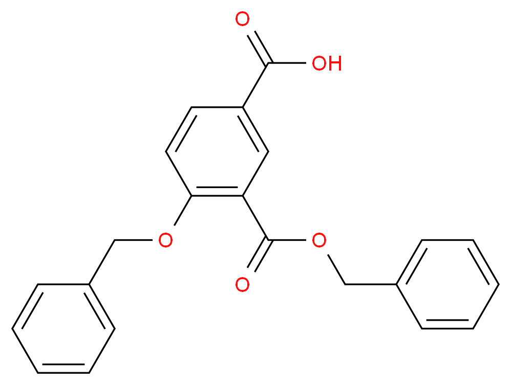 3-BENZYLOXYCARBONYL-4-BENZYLOXY-BENZOIC ACID_分子结构_CAS_433736-14-2)