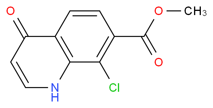 Methyl 8-chloro-4-oxo-1,4-dihydroquinoline-7-carboxylate_分子结构_CAS_948573-54-4)