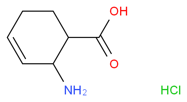 顺式-2-氨基-3-环己烯-1-羧酸 盐酸盐_分子结构_CAS_142035-00-5)