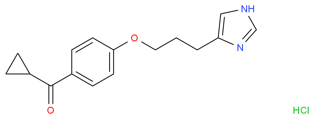 4-[3-(4-cyclopropanecarbonylphenoxy)propyl]-1H-imidazole hydrochloride_分子结构_CAS_1049741-81-2