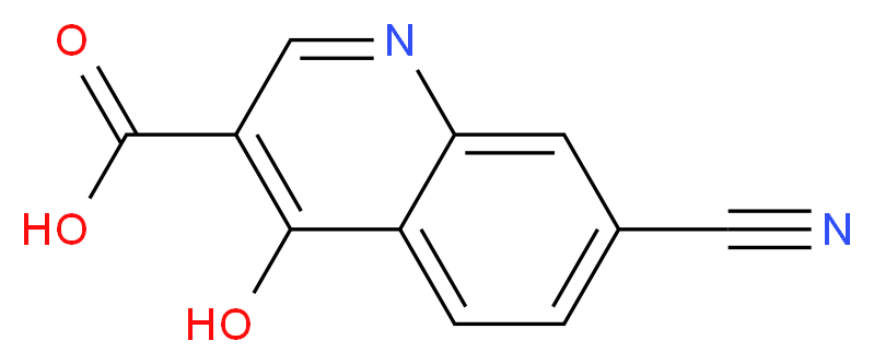 7-CYANO-4-HYDROXY-3-QUINOLINECARBOXYLIC ACID_分子结构_CAS_118078-26-5)