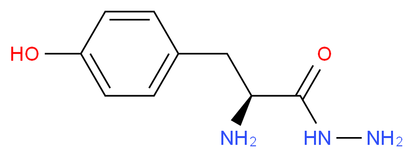 (2S)-2-amino-3-(4-hydroxyphenyl)propanehydrazide_分子结构_CAS_7662-51-3