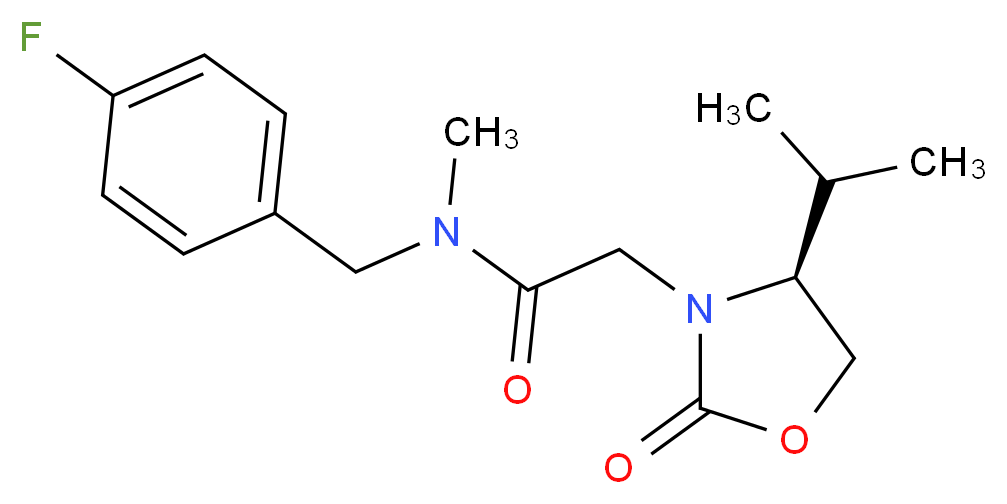 N-(4-fluorobenzyl)-2-[(4S)-4-isopropyl-2-oxo-1,3-oxazolidin-3-yl]-N-methylacetamide_分子结构_CAS_)