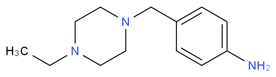 4-(4-Ethyl-piperazin-1-ylmethyl)-phenylamine_分子结构_CAS_611225-86-6)