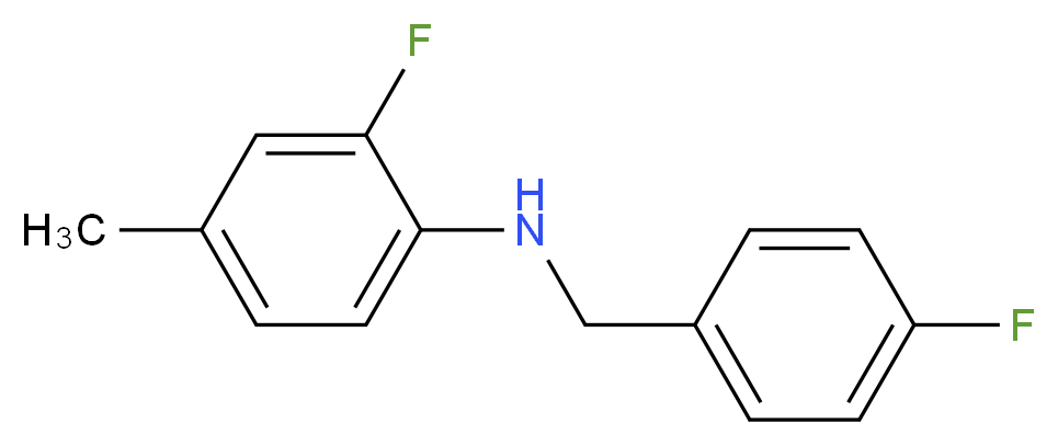 2-Fluoro-N-(4-fluorobenzyl)-4-methylaniline_分子结构_CAS_1040049-60-2)