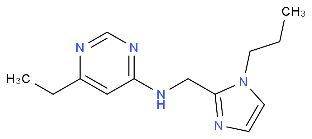 6-ethyl-N-[(1-propyl-1H-imidazol-2-yl)methyl]pyrimidin-4-amine_分子结构_CAS_)