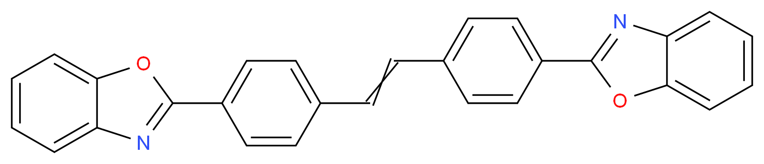 1,2-Bis(4-(benzo[d]oxazol-2-yl)phenyl)ethene_分子结构_CAS_1533-45-5)