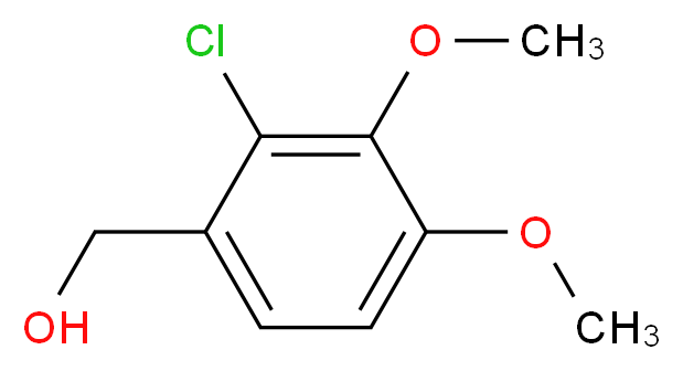 2-氯-3,4-二甲氧基苯甲醇_分子结构_CAS_93983-13-2)