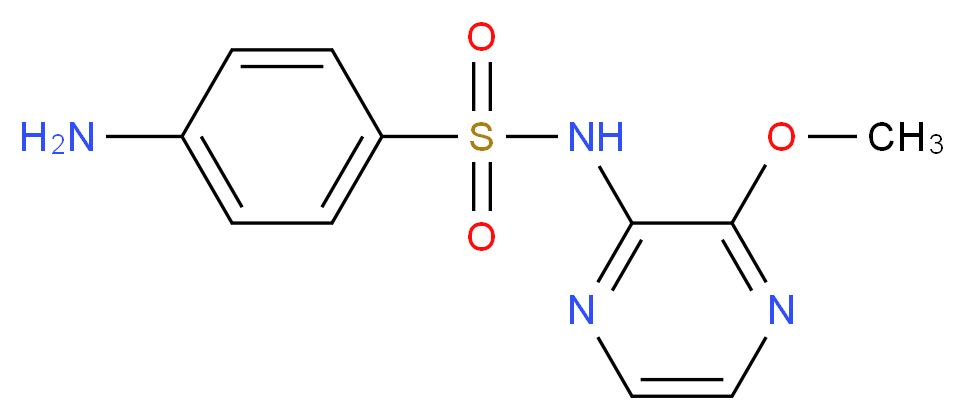 4-amino-N-(3-methoxypyrazin-2-yl)benzene-1-sulfonamide_分子结构_CAS_152-47-6