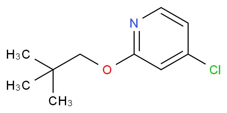 4-Chloro-2-(neopentyloxy)pyridine_分子结构_CAS_1346706-98-6)