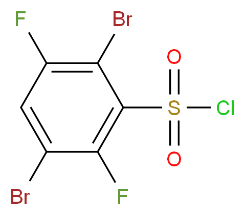 2,5-dibromo-3,6-difluorobenzene-1-sulfonyl chloride_分子结构_CAS_207853-66-5
