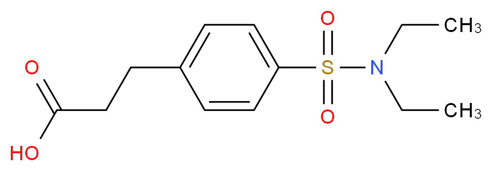 3-[4-(diethylsulfamoyl)phenyl]propanoic acid_分子结构_CAS_867329-87-1