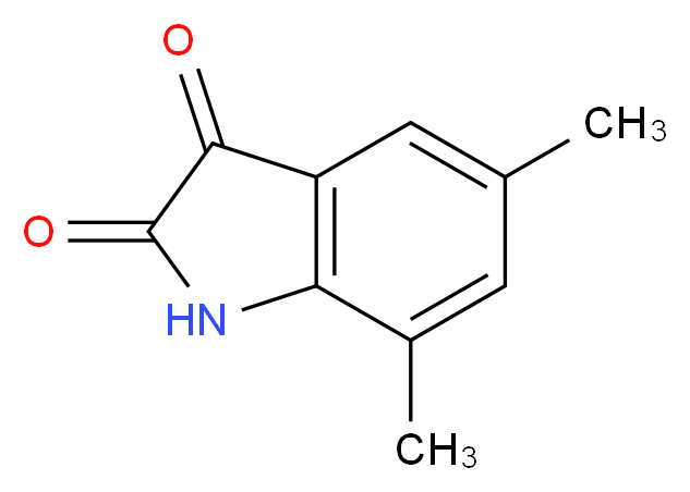 5,7-dimethyl-2,3-dihydro-1H-indole-2,3-dione_分子结构_CAS_39603-24-2