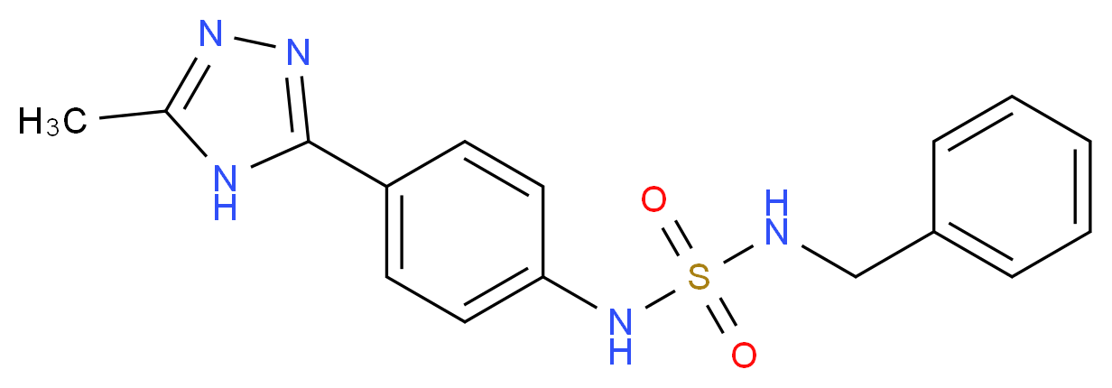 N-benzyl-N'-[4-(5-methyl-4H-1,2,4-triazol-3-yl)phenyl]sulfamide_分子结构_CAS_)