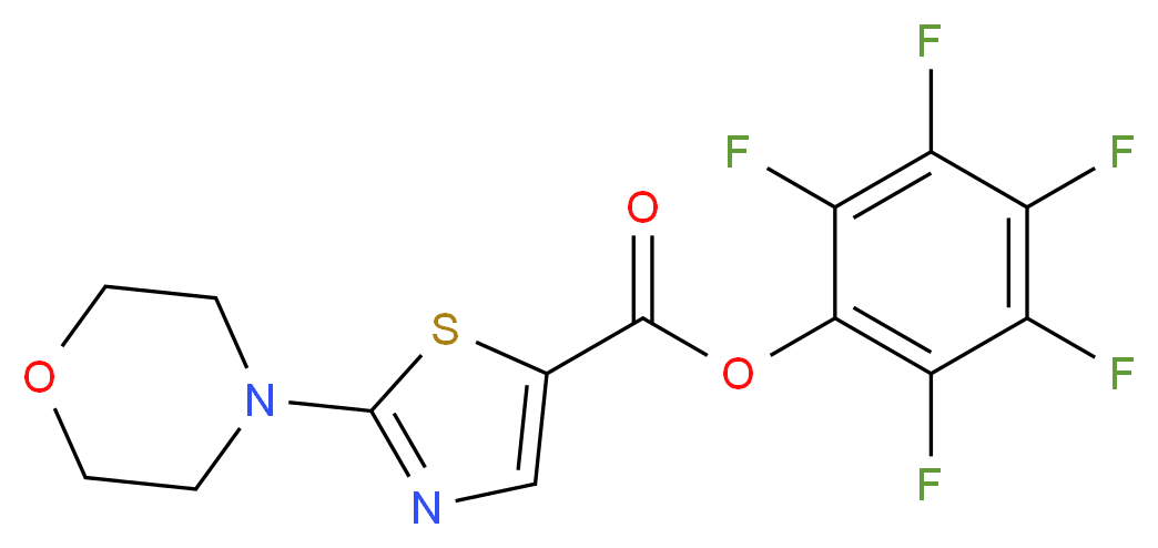 pentafluorophenyl 2-(morpholin-4-yl)-1,3-thiazole-5-carboxylate_分子结构_CAS_941716-88-7