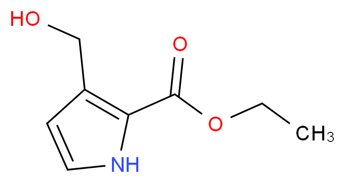 Ethyl 3-(hydroxymethyl)-1H-pyrrole-2-carboxylate_分子结构_CAS_75448-69-0)