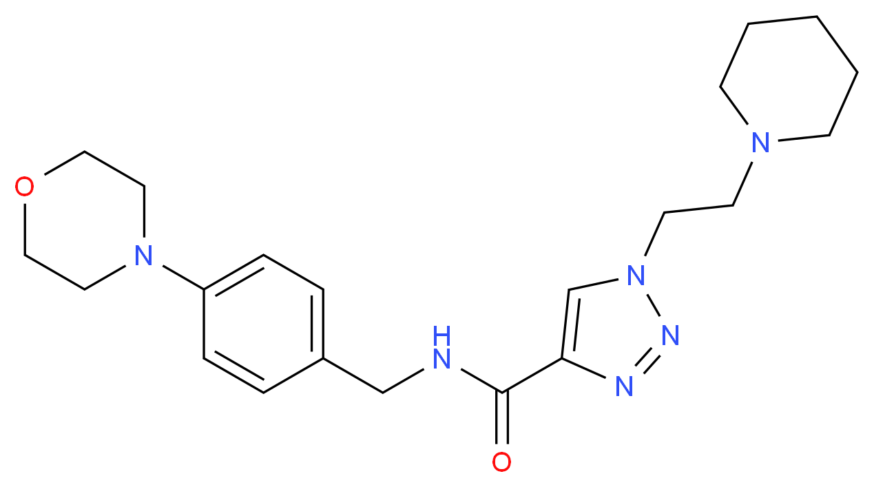 N-[4-(4-morpholinyl)benzyl]-1-[2-(1-piperidinyl)ethyl]-1H-1,2,3-triazole-4-carboxamide_分子结构_CAS_)