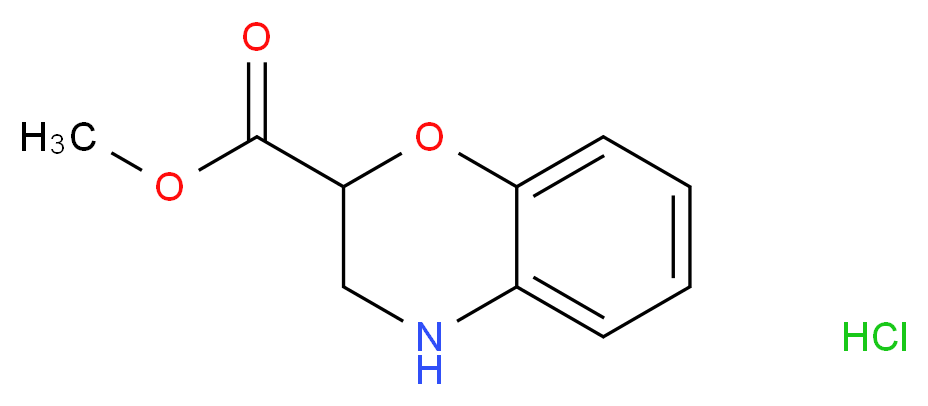 methyl 3,4-dihydro-2H-1,4-benzoxazine-2-carboxylate hydrochloride_分子结构_CAS_82756-71-6